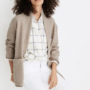 Madewell Herringbone Mattson Sweater Coat sz M